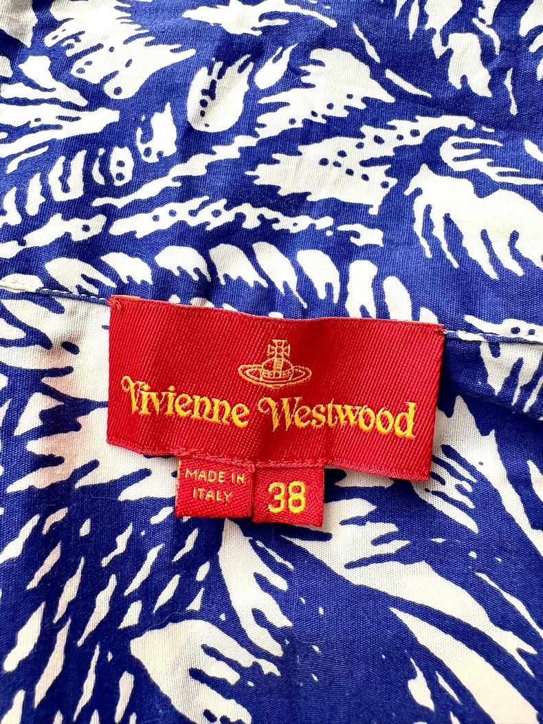 Vivienne Westwood Vivienne Westwood Blue Floral Heart Cutout Shirt - dmc Size US M / EU 48-50 / 2 - 7 Thumbnail