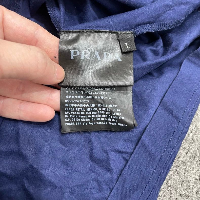 Prada Prada Blue Logo Short Sleeve T-shirt - dmc Size US L / EU 52-54 / 3 - 4 Thumbnail