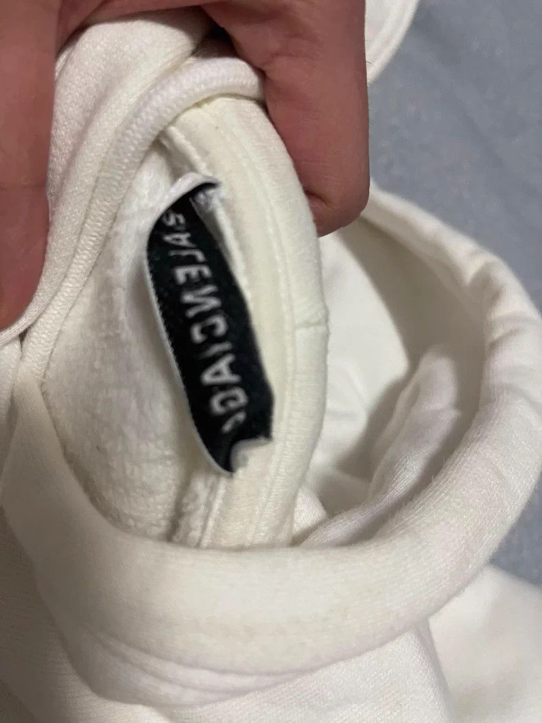 Balenciaga Balenciaga White Eco Hoodie S - dmc Size US S / EU 44-46 / 1 - 5 Thumbnail