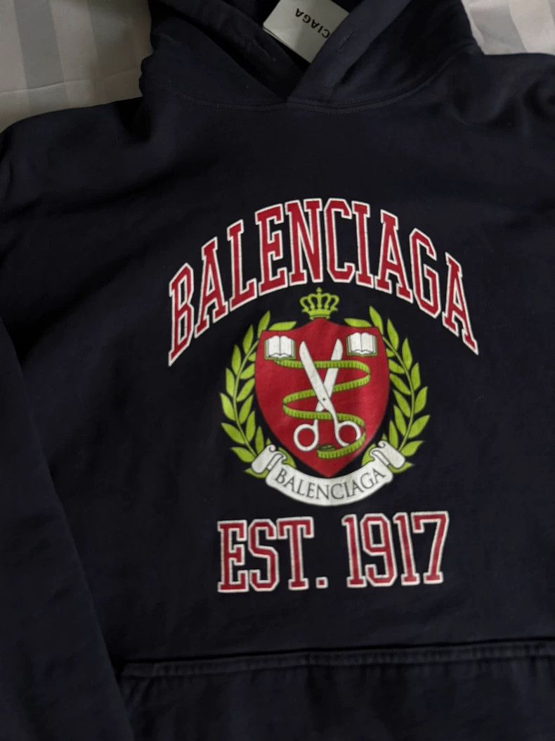 Balenciaga Balenciaga Black Hoodie EST.1917 - dmc Size US S / EU 44-46 / 1 - 3 Thumbnail