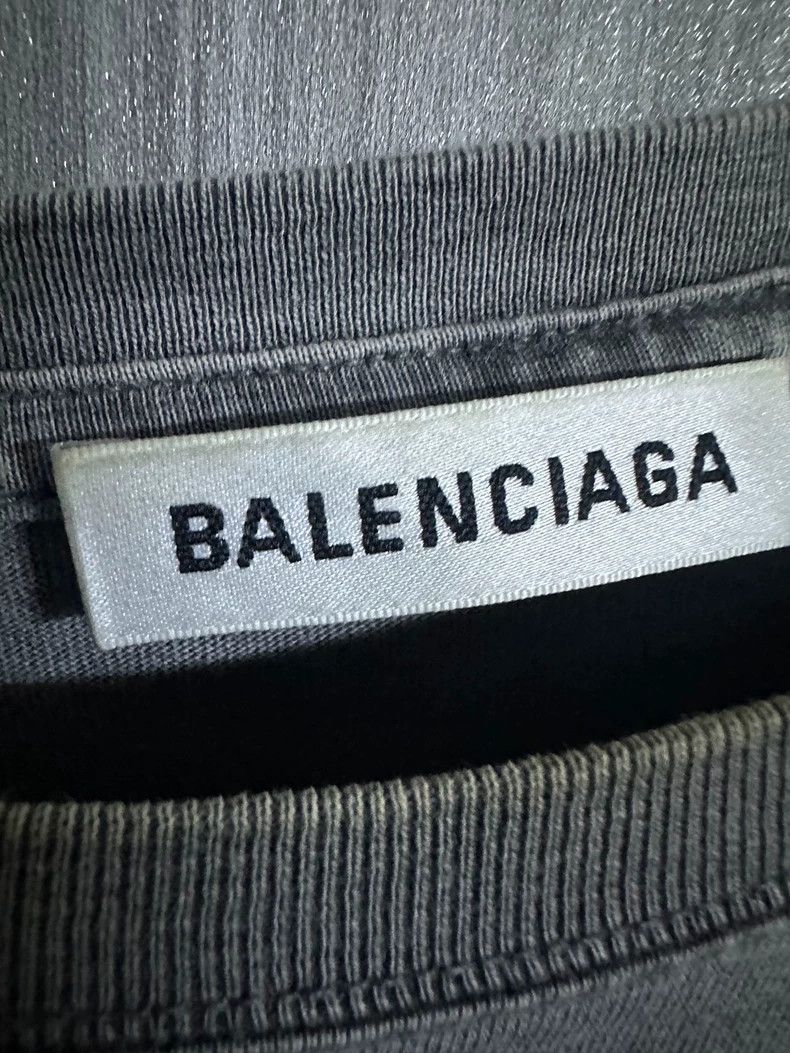 Balenciaga Balenciaga Washed Gray Short Sleeve XS - dmc Size US XS / EU 42 / 0 - 3 Thumbnail
