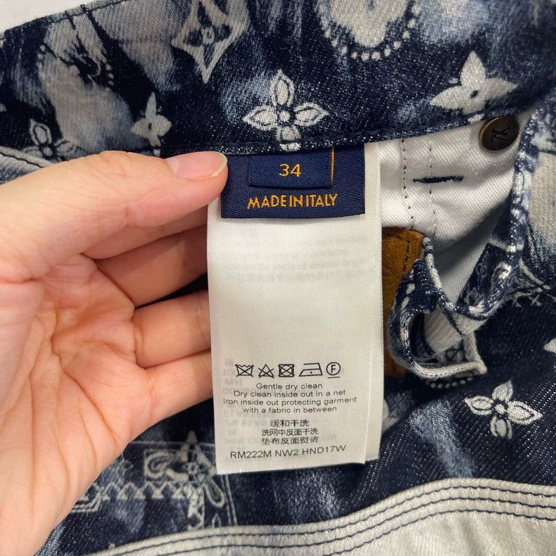 Louis Vuitton LV Denim Shorts Monogram Tie-Dye - dmc Size US 34 / EU 50 - 3 Thumbnail