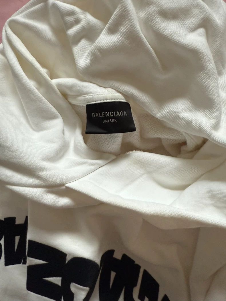 Balenciaga Balenciaga White Hoodie L - dmc Size US L / EU 52-54 / 3 - 2 Thumbnail