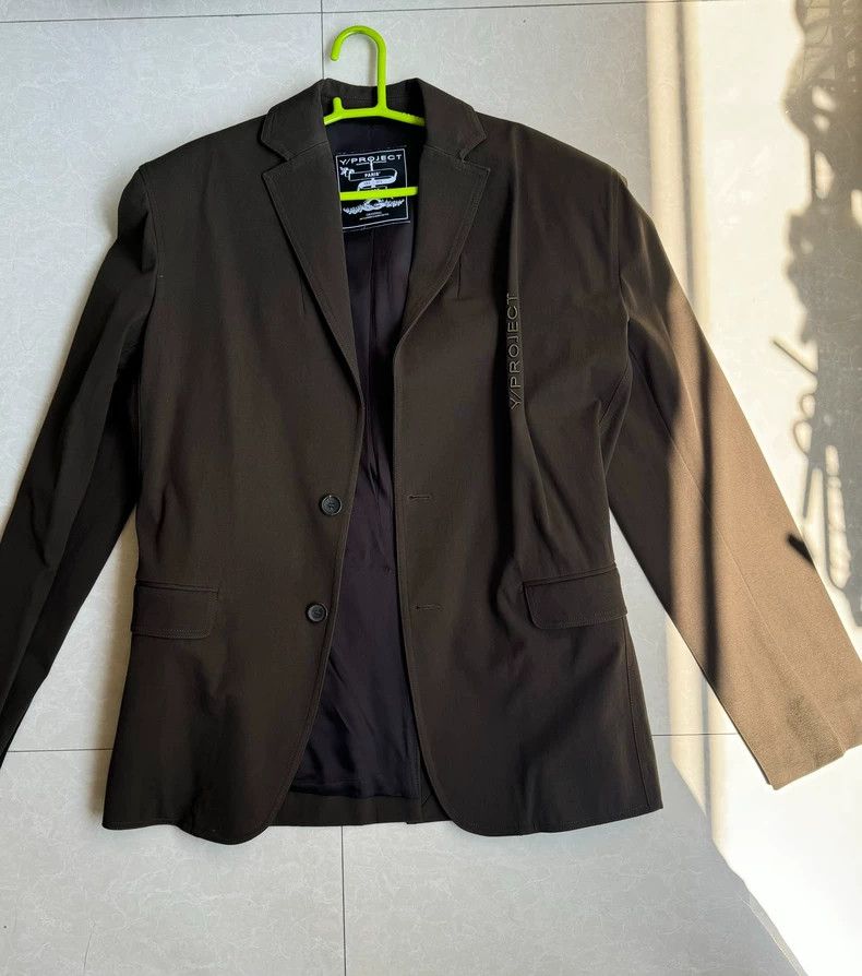 Y/Project Y/PROJECT Pad Shoulder Pleated Blazer - dmc Size US L / EU 52-54 / 3 - 3 Thumbnail