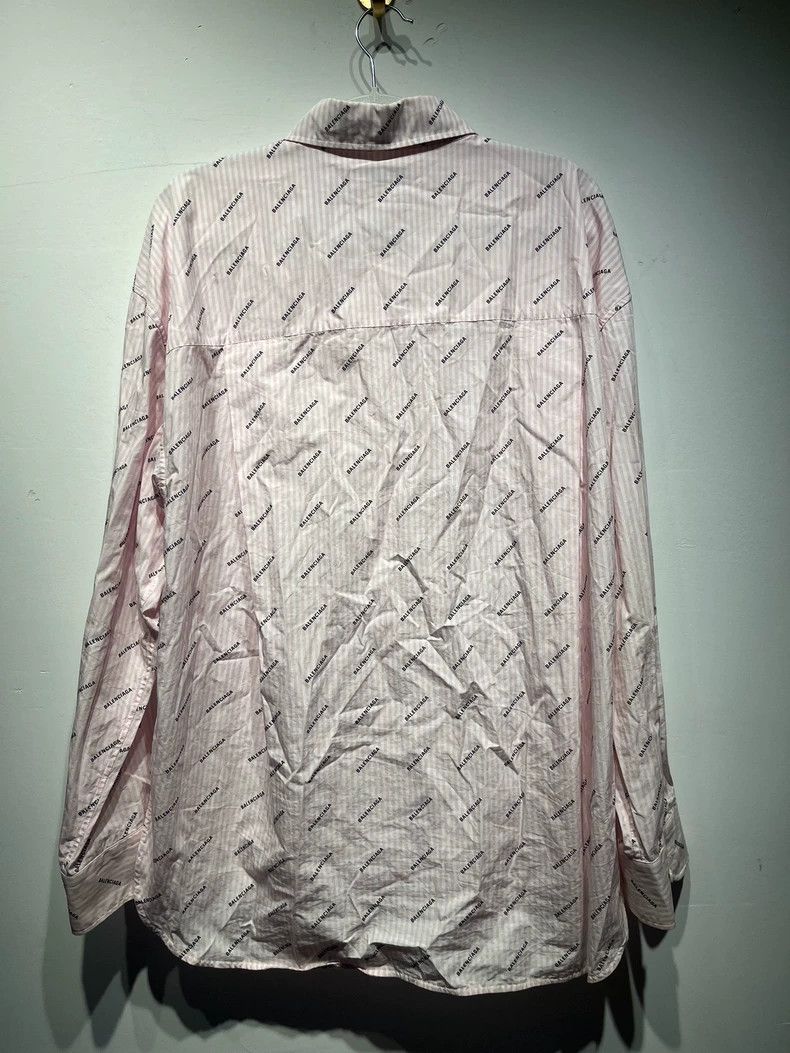 Balenciaga Balenciaga Logo Print Pink Shirt - dmc Size US S / EU 44-46 / 1 - 2 Thumbnail
