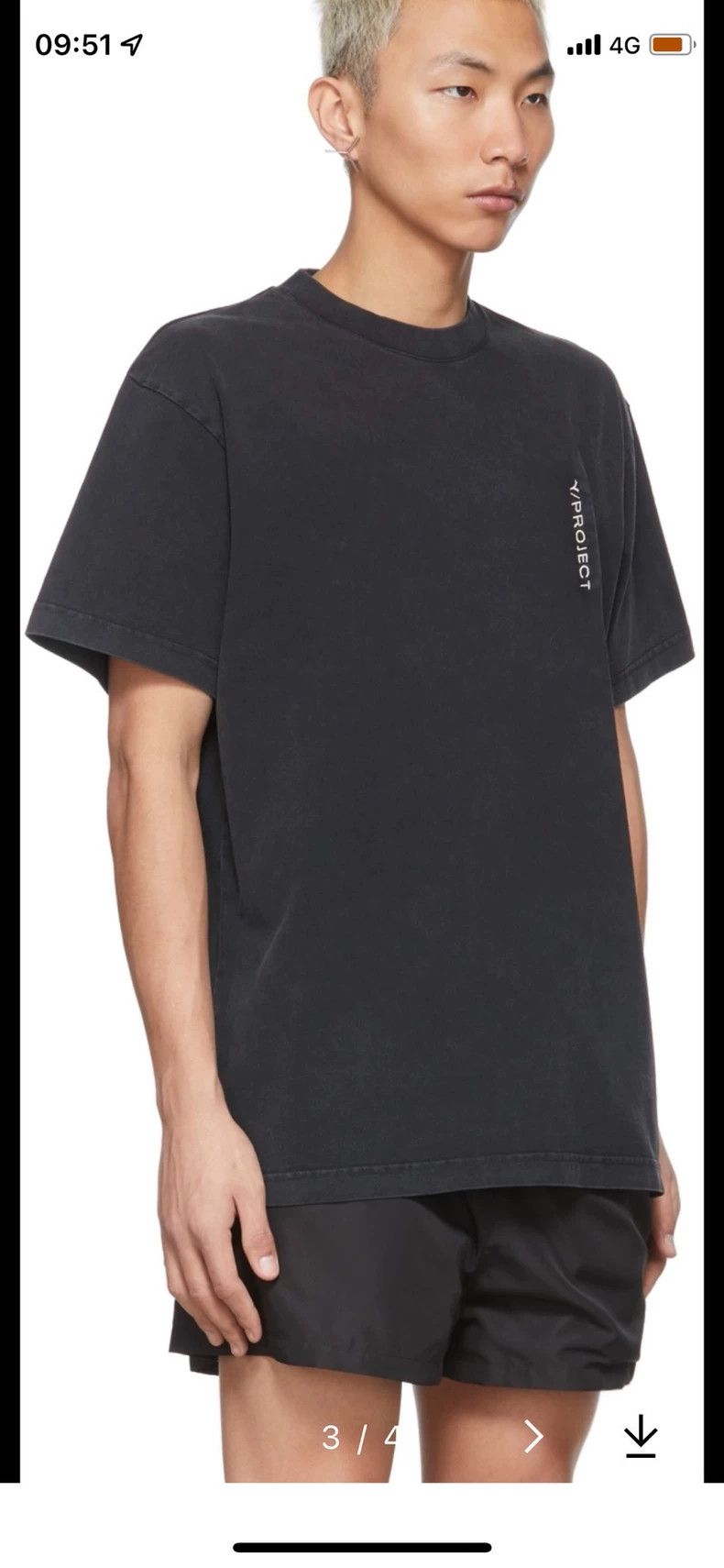 Y/Project Y Project Washed Black Embroidered Logo T-shirt - dmc Size US S / EU 44-46 / 1 - 2 Thumbnail