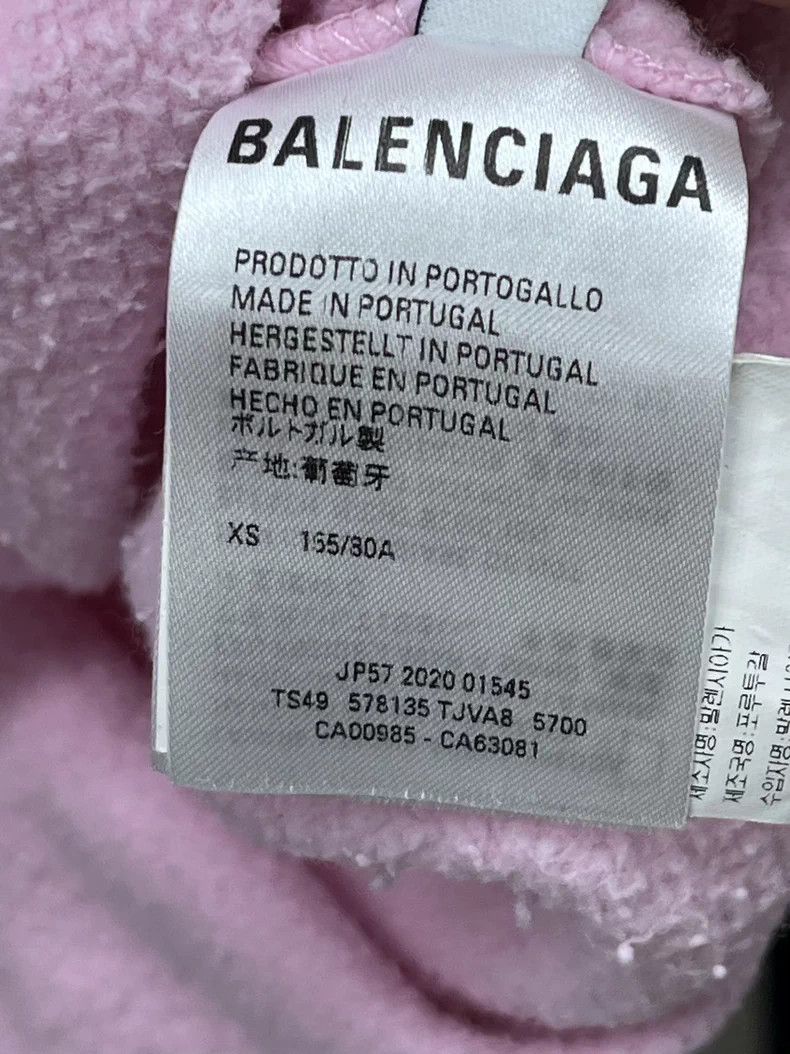 Balenciaga Balenciaga Pink Logo Hoodie XS - dmc Size US XS / EU 42 / 0 - 5 Thumbnail