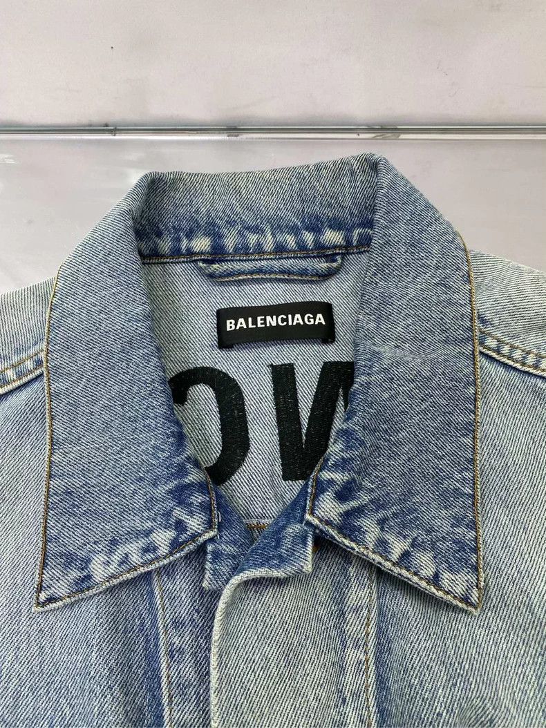 Balenciaga Balenciaga Denim Jacket Back Logo - dmc Size US L / EU 52-54 / 3 - 2 Thumbnail