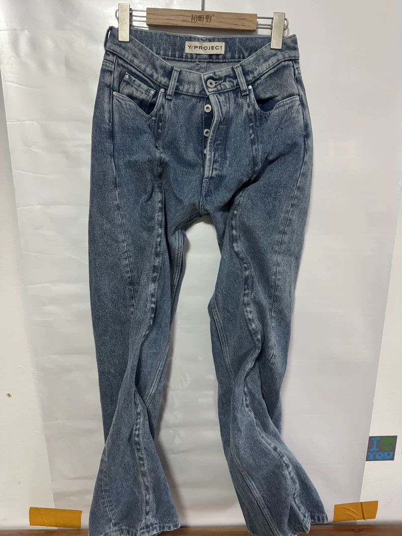 Y/Project Y/Project Blue Denim Jeans Unisex - dmc Size US 37 - 2 Thumbnail
