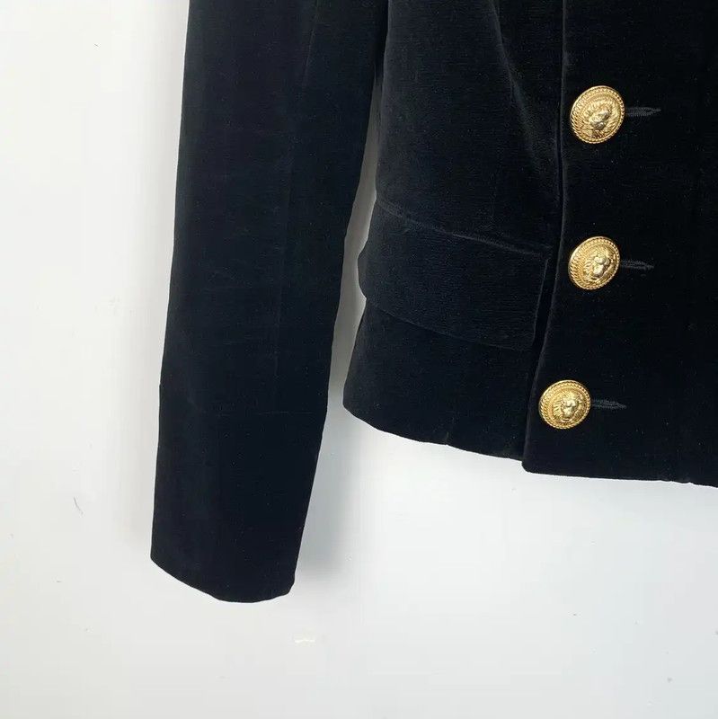 Balmain Balmain Black Cotton Jacket for Women 0089 Size XXS / US 00 / IT 34 - 4 Thumbnail