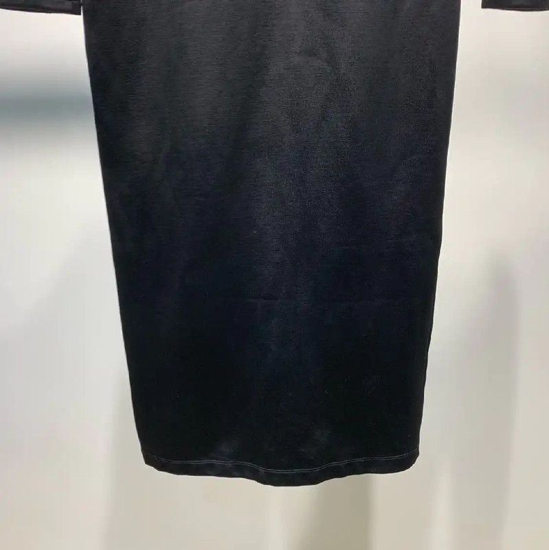 Balmain Balmain Black Cotton Long Sleeve Dress 0089 Size ONE SIZE - 4 Thumbnail