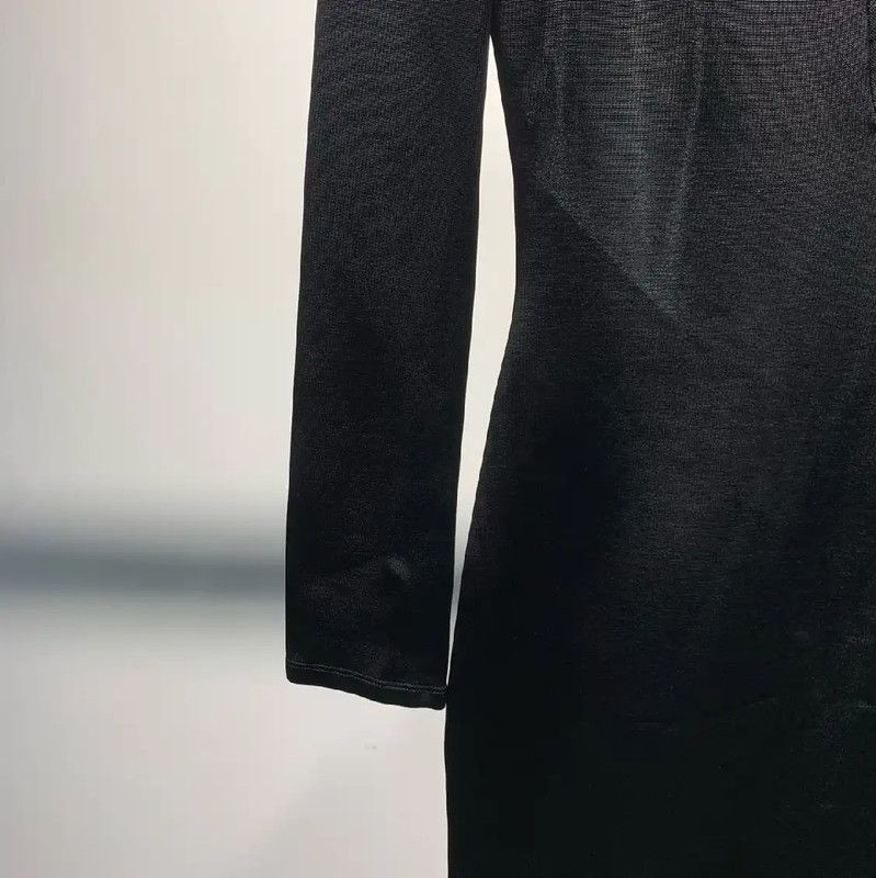 Balmain Balmain Black Cotton Long Sleeve Dress 0089 Size ONE SIZE - 5 Thumbnail