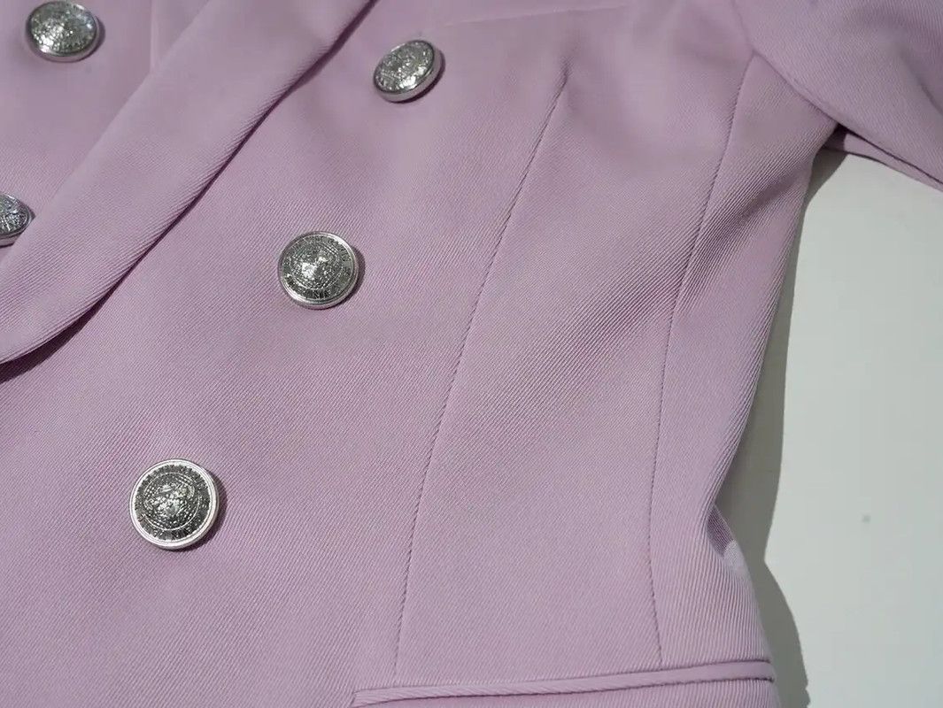 Balmain Balmain Pink Cotton Women's Jacket 0089 Size M / US 6-8 / IT 42-44 - 5 Thumbnail