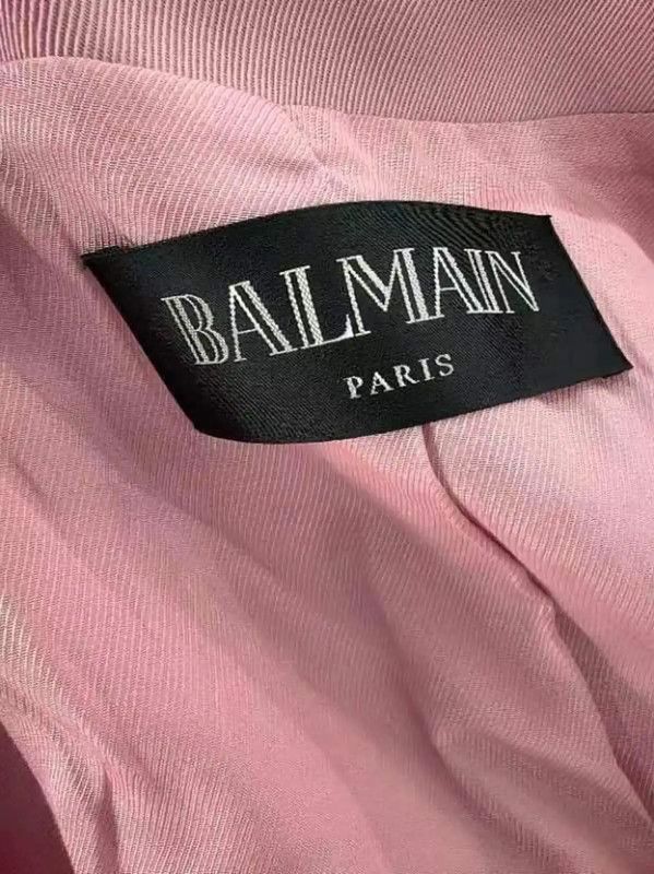 Balmain Balmain Pink Cotton Women's Jacket 0089 Size M / US 6-8 / IT 42-44 - 10 Thumbnail