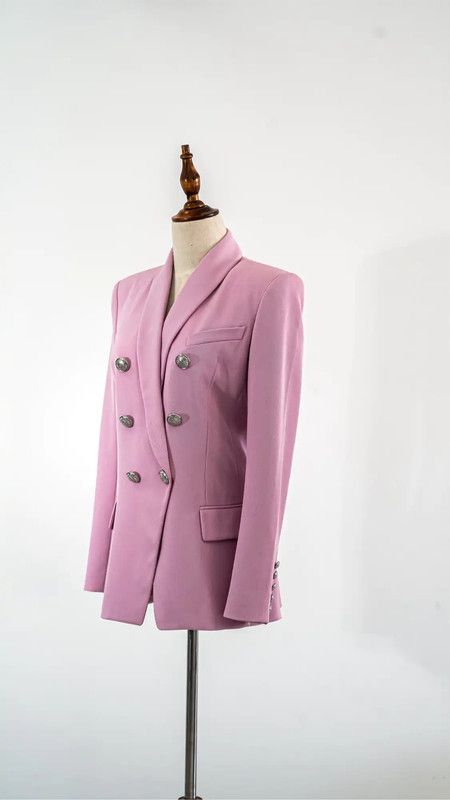 Balmain Balmain Pink Cotton Women's Jacket 0089 Size M / US 6-8 / IT 42-44 - 2 Thumbnail