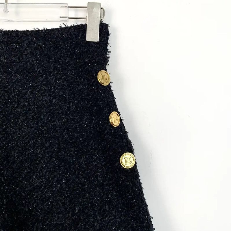 Balmain Balmain Black Cotton Women's Shorts 0089 Size 22" - 3 Thumbnail