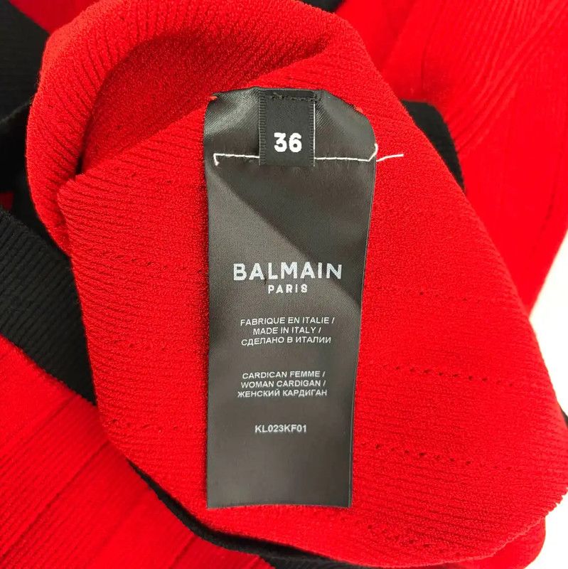 Balmain Balmain Red Short Sleeve Women's T-Shirt 0089 Size ONE SIZE - 5 Thumbnail
