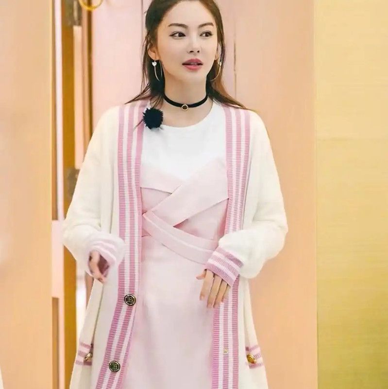 Balmain Balmain White Women’s Cardigan with Pink Details 0089 Size XS / US 0-2 / IT 36-38 - 4 Thumbnail