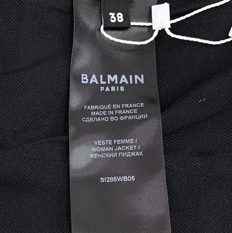 Balmain Balmain Black Wool Lady's Jacket Size S 0089 Size S / US 4 / IT 40 - 6 Thumbnail