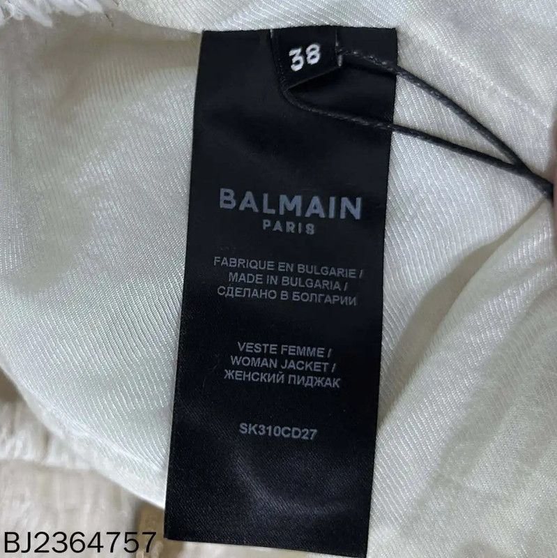 Balmain Balmain White Women's Jacket 0089 Size ONE SIZE - 4 Thumbnail