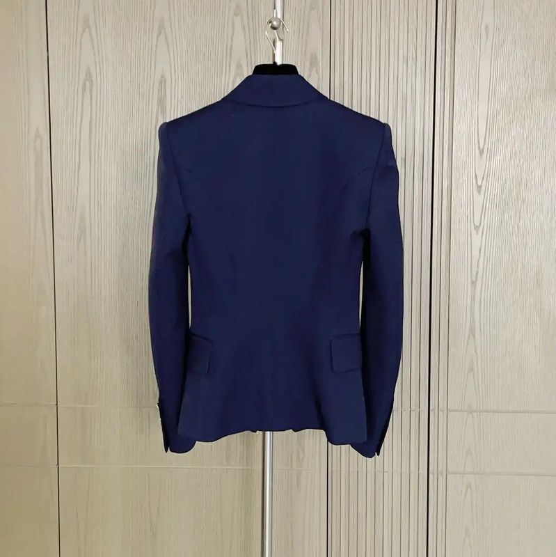 Balmain Balmain Navy Wool Double-Breasted Women's Jacket 0089 Size S / US 4 / IT 40 - 2 Thumbnail