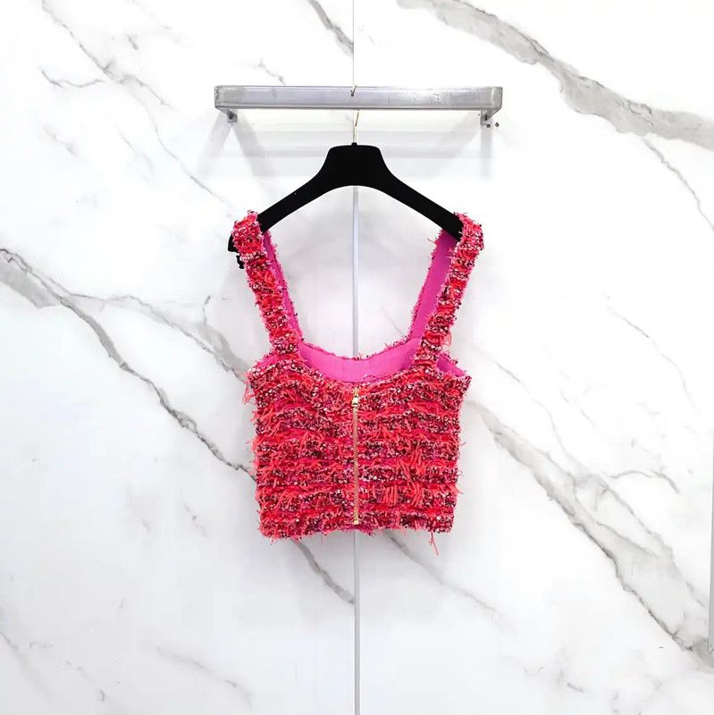 Balmain Balmain Summer Red Polyester Women’s Cropped T-shirt 0089 Size S / US 4 / IT 40 - 2 Thumbnail