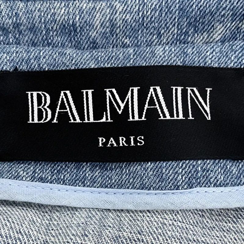 Balmain Balmain Blue Cotton Women's Jacket 0089 Size XS / US 0-2 / IT 36-38 - 6 Thumbnail