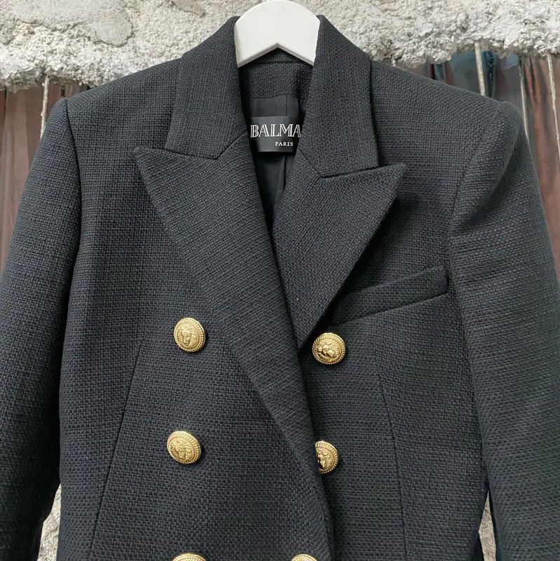 Balmain Balmain Black Spring Autumn Women's Jacket 0089 Size ONE SIZE - 3 Thumbnail