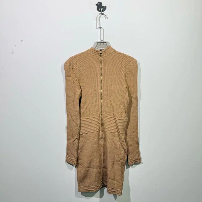Balmain Balmain Yellow Silk Blend Dress 0089 Size S / US 4 / IT 40 - 2 Thumbnail