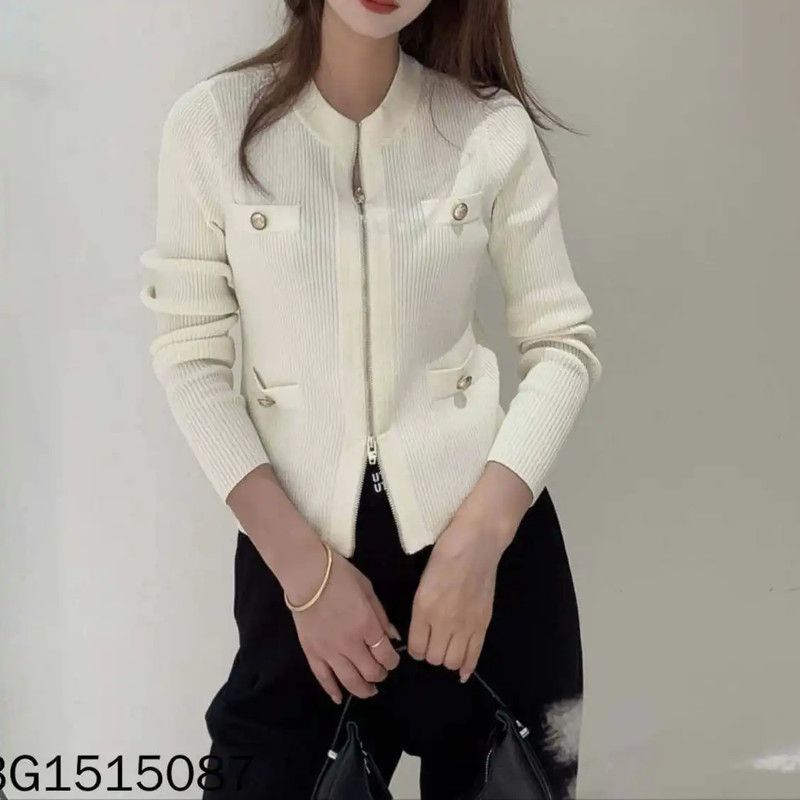 Balmain Balmain Off-White Knit Pullover for Women 0089 Size ONE SIZE - 4 Thumbnail