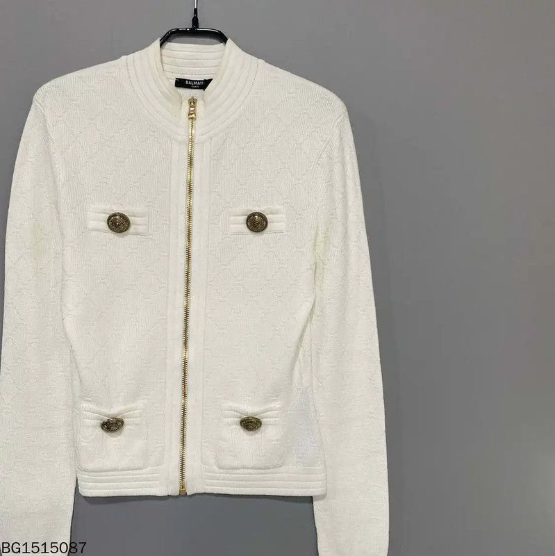 Balmain Balmain Off-White Knit Pullover for Women 0089 Size ONE SIZE - 2 Thumbnail