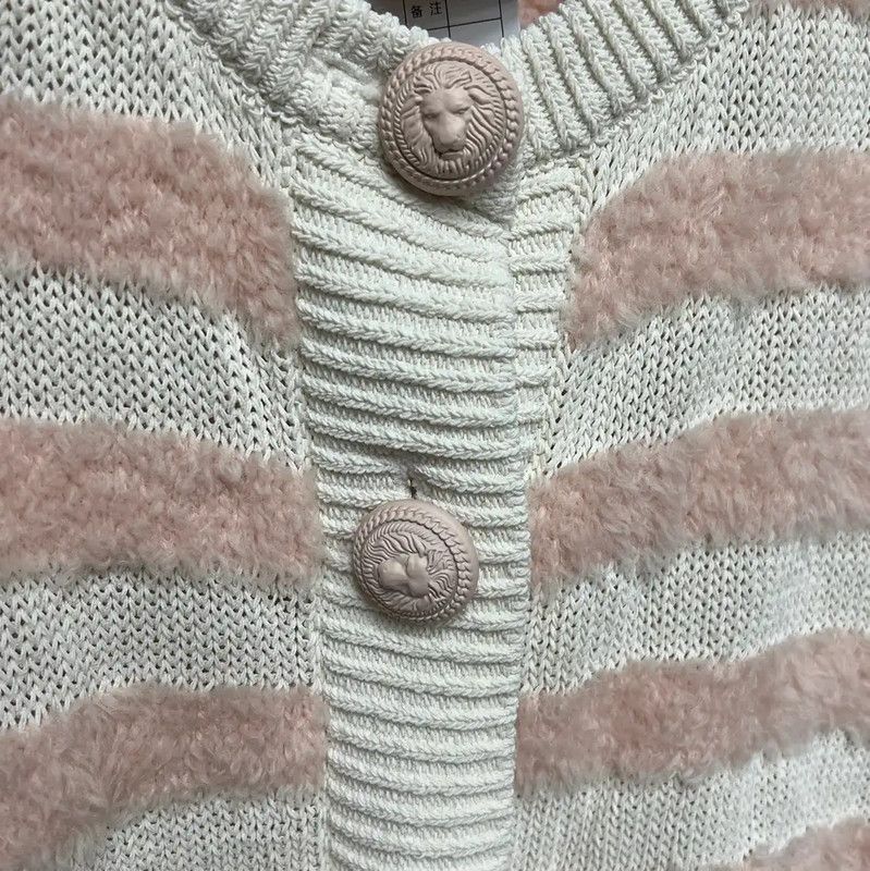 Balmain Balmain Pink Wool Women's Cardigan L Size 0089 Size L / US 10 / IT 46 - 3 Thumbnail