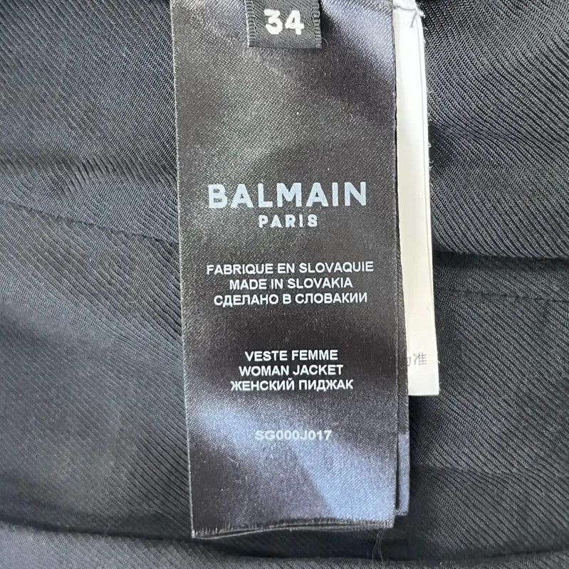 Balmain Balmain Women's Black Double-Breasted Jacket 0089 Size S / US 4 / IT 40 - 4 Thumbnail