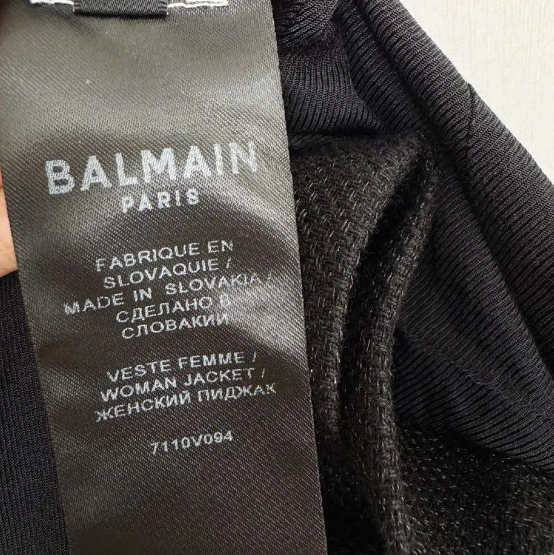 Balmain Balmain Spring Autumn Black Women's Trench Coat 0089 Size S / US 4 / IT 40 - 6 Thumbnail