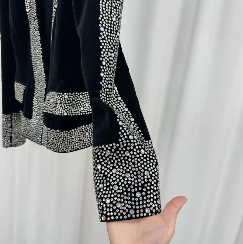 Balmain Balmain Black Cotton Blend Logo Jacket 0089 Size S / US 4 / IT 40 - 4 Thumbnail