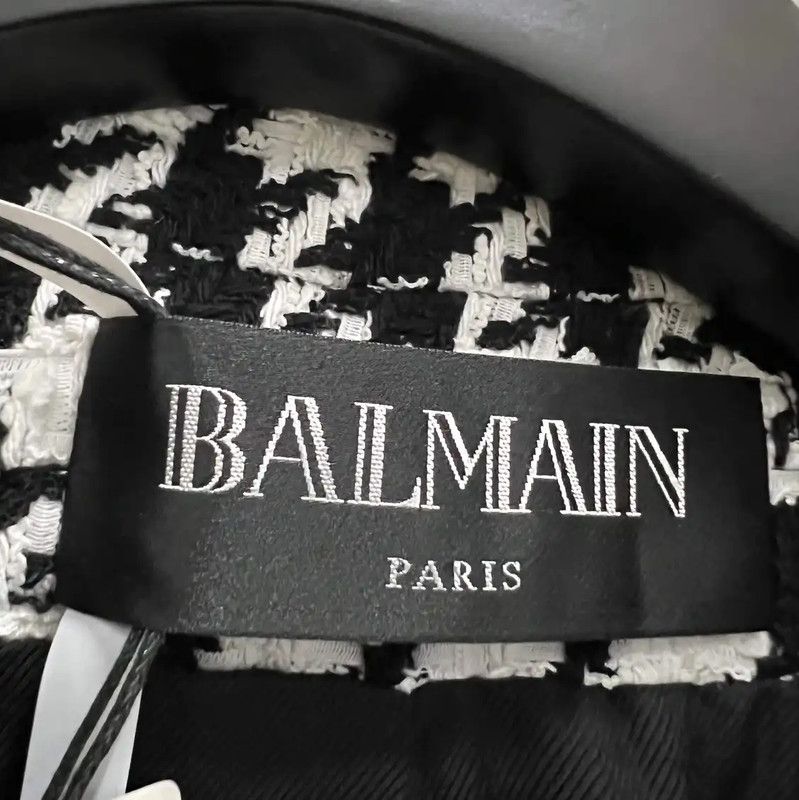 Balmain Balmain Grey Cotton Long Coat for Women 0089 Size ONE SIZE - 4 Thumbnail