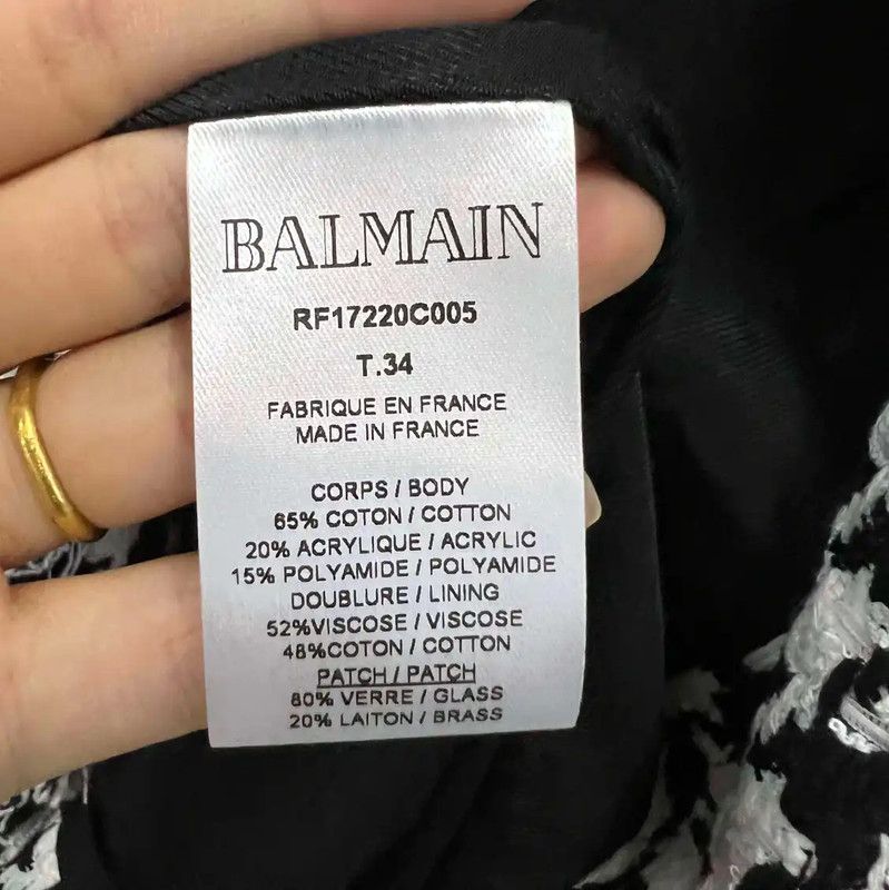 Balmain Balmain Grey Cotton Long Coat for Women 0089 Size ONE SIZE - 3 Thumbnail
