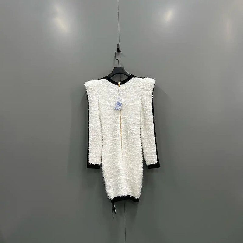 Balmain Balmain Summer White Long Sleeve Dress 0089 Size ONE SIZE - 2 Thumbnail