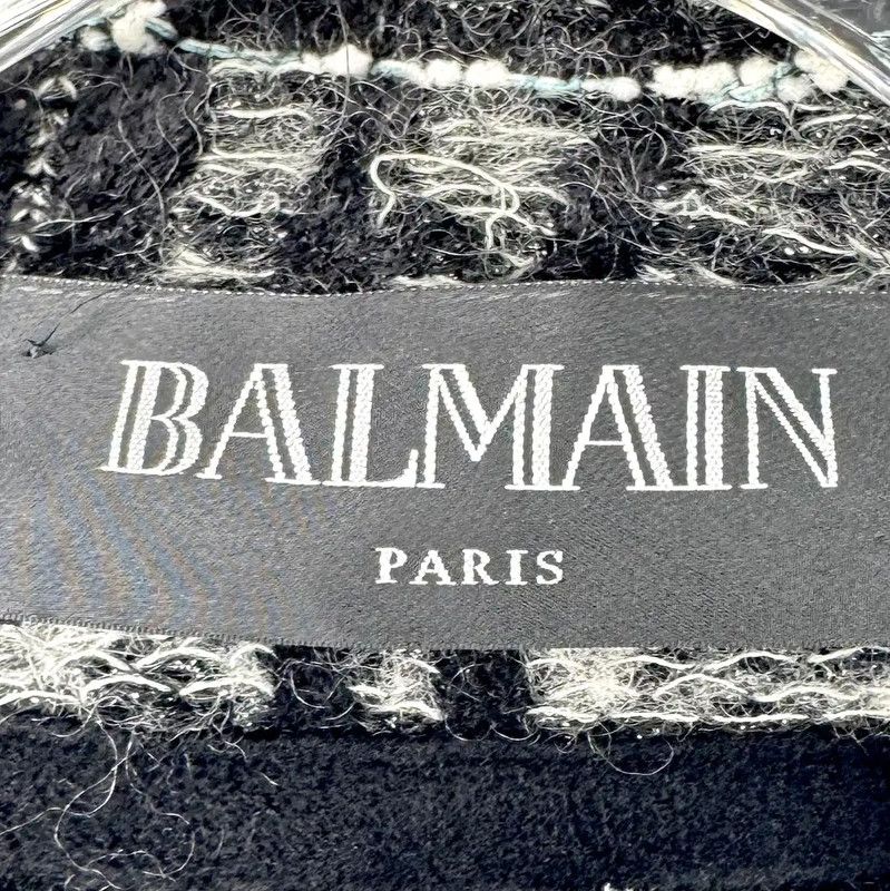 Balmain Balmain Women's Gray Wool Blazer 0089 Size XS / US 0-2 / IT 36-38 - 6 Thumbnail
