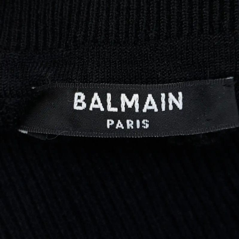 Balmain Balmain Women's Short Sleeve Black Dress 0089 Size XXS / US 00 / IT 34 - 7 Thumbnail