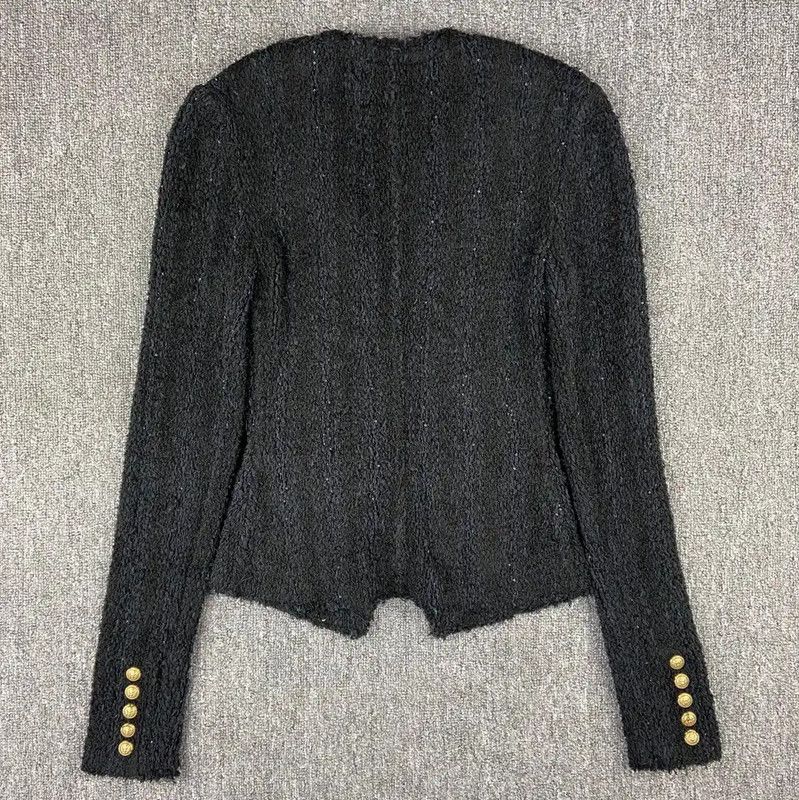 Balmain Balmain Women's Black Cotton Blazer, Size XS 0089 Size XS / US 0-2 / IT 36-38 - 2 Thumbnail