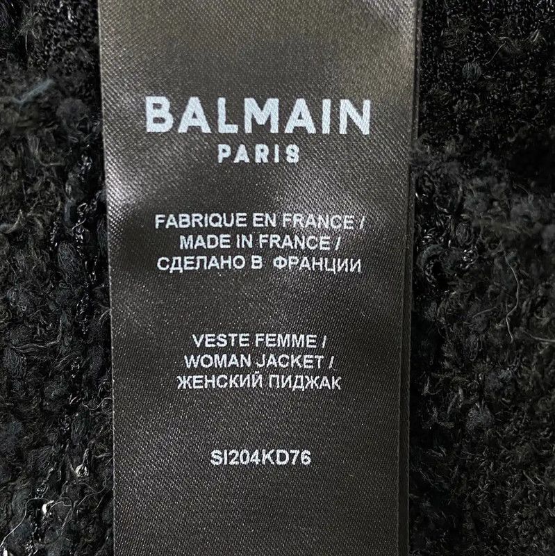 Balmain Balmain Women's Black Cotton Blazer, Size XS 0089 Size XS / US 0-2 / IT 36-38 - 6 Thumbnail