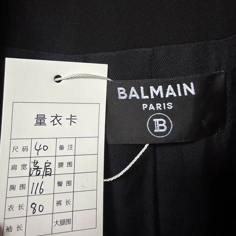 Balmain Balmain Women's Black Double-Breasted Jacket 0089 Size L / US 10 / IT 46 - 4 Thumbnail