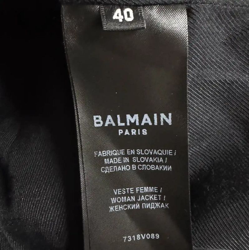 Balmain Balmain Women's Black Double-Breasted Jacket 0089 Size L / US 10 / IT 46 - 5 Thumbnail