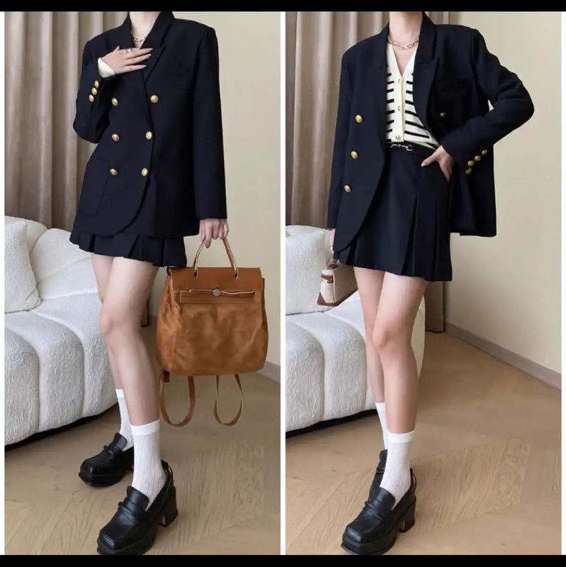Balmain Balmain Women's Black Double-Breasted Jacket 0089 Size L / US 10 / IT 46 - 7 Thumbnail