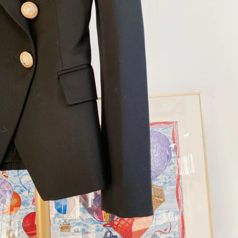Balmain Balmain Black Fabric Women's Jacket in Size XS 0089 Size XS / US 0-2 / IT 36-38 - 3 Thumbnail