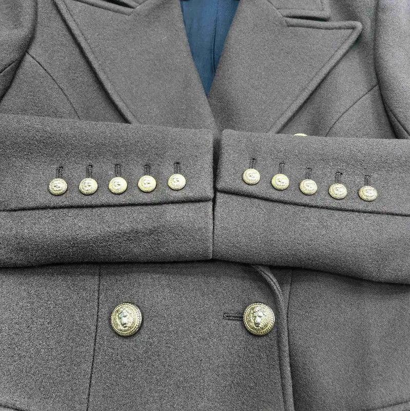 Balmain Balmain Women's Brown Double-Breasted Coat 0089 Size S / US 4 / IT 40 - 4 Thumbnail