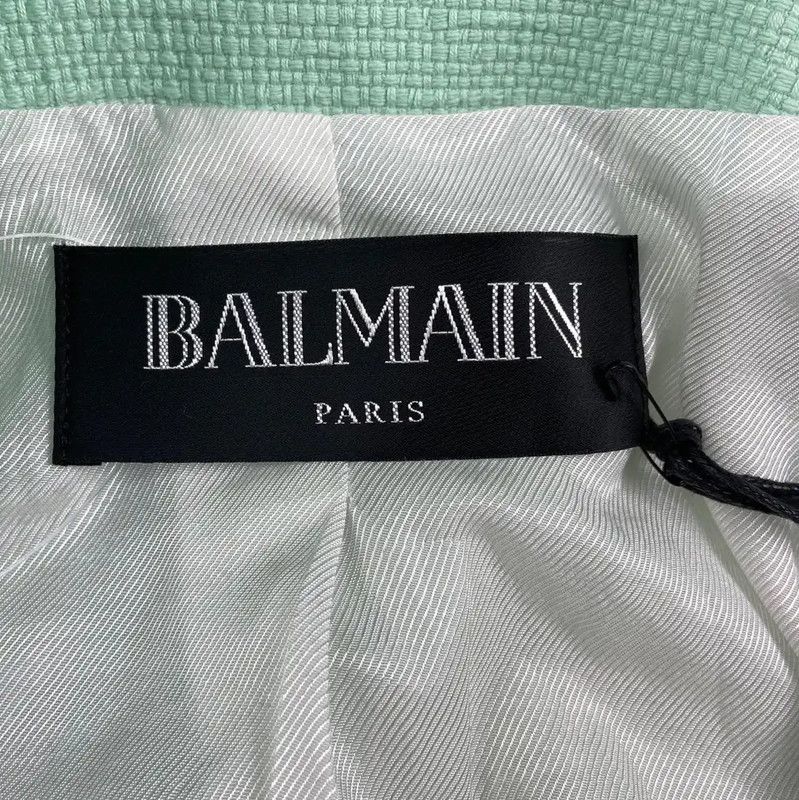 Balmain Balmain Mint Green Cotton Women's Jacket 0089 Size S / US 4 / IT 40 - 6 Thumbnail