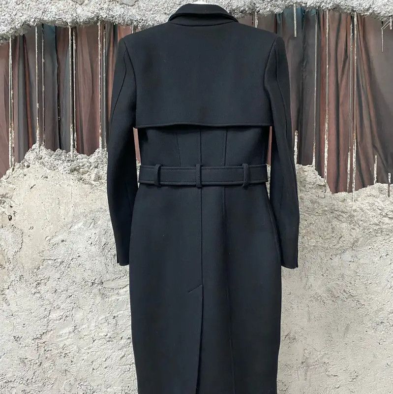 Balmain Balmain Black Wool Long Coat for Women 0089 Size ONE SIZE - 2 Thumbnail