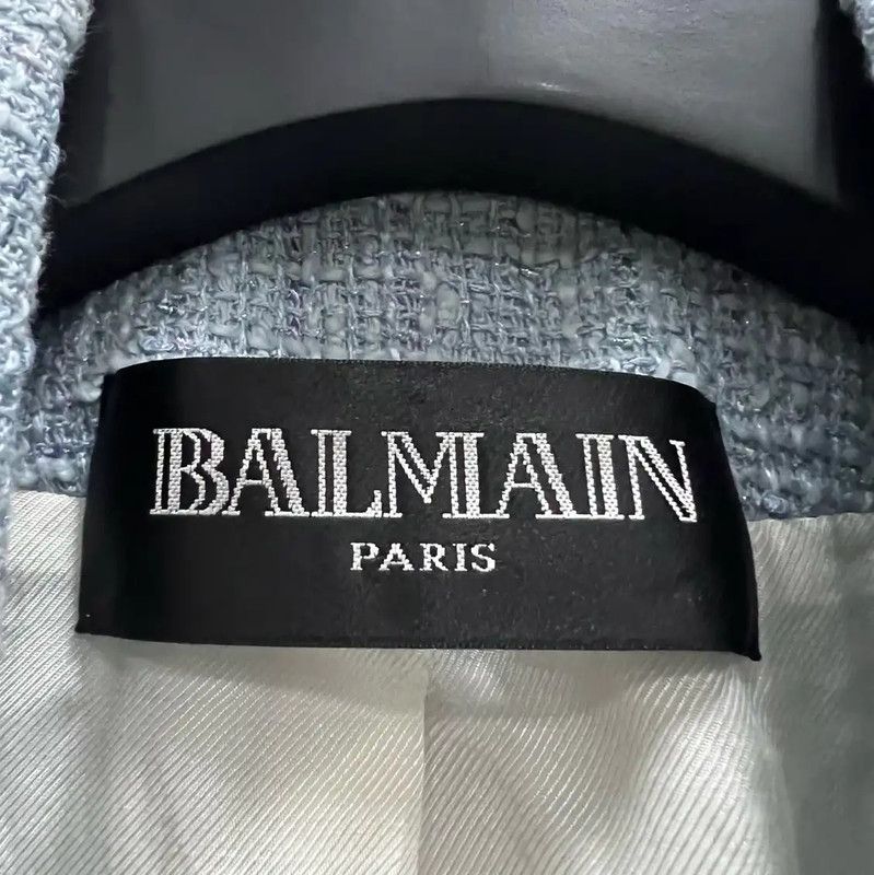Balmain Balmain Blue Cotton Women's Jacket 0089 Size ONE SIZE - 2 Thumbnail